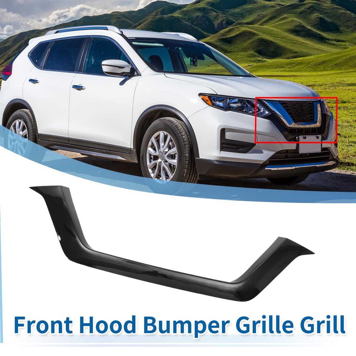 No 622786fl0a Black Front Grille Trim Hood Bumpere Grill For Nissan Rogue 2 5l Cvt 2wd S 2row Kidney Grill 1pc786fl0a Black