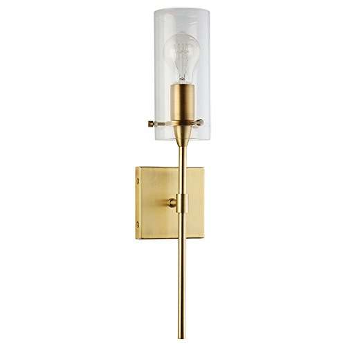Effimero Vanity Light Fixture A Satin Brass W Clear Cylinder Linea Di Liara Ll-wl31-sb
