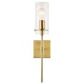 Effimero Vanity Light Fixture A Satin Brass W Clear Cylinder Linea Di Liara Ll-wl31-sb 