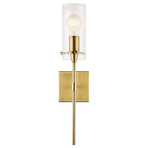 Effimero Vanity Light Fixture A Satin Brass W Clear Cylinder Linea Di Liara Ll-wl31-sb