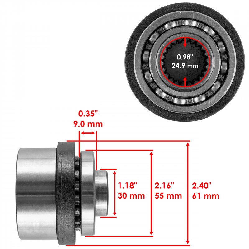 Caltric Front Differential Ost Output Hub For Polaris Ranger 400 Ho 2011