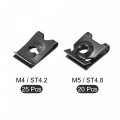 Uxcell Spring Steel Speed Fastener Extruded U Nut Black For M4 St4 2 And M5 8 Screw Bolt 45pcs