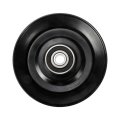 Idler Pulley For Plymouth Prowler 1999 2000 2001 Steel Serpentine Belt Type Black 1 Groove Replacement 