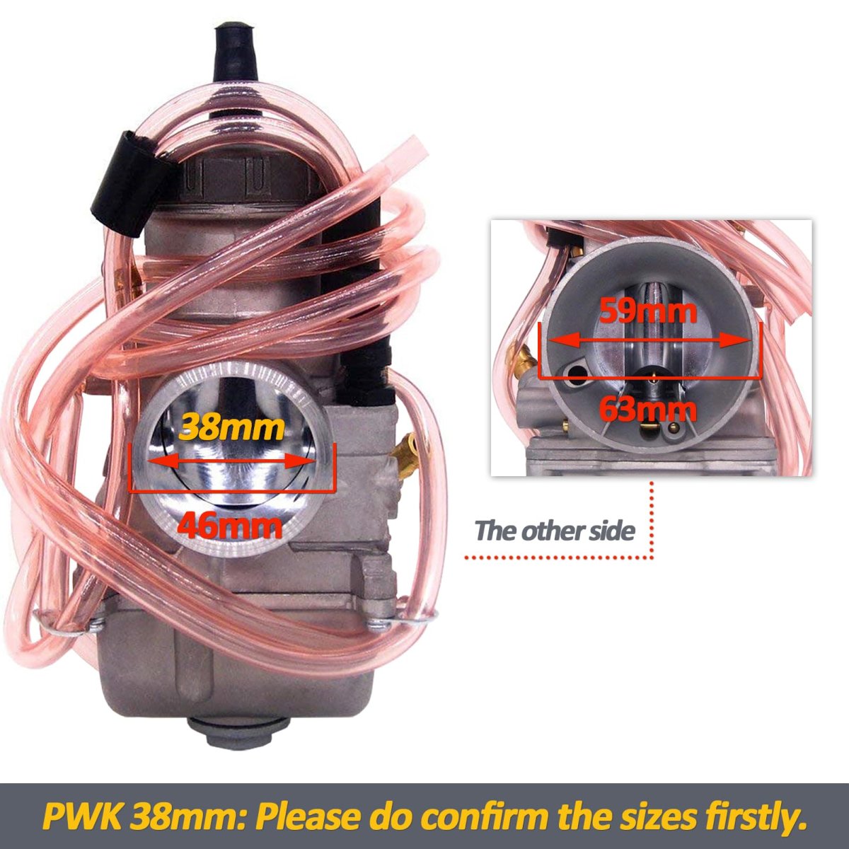 Pwk38 38mm Carburetor For Honda Cr250 Cr500r Atc250r Trx250r Kawasaki Kx125 Kx250 Suzuki Rm125 Rm250 Lt250r Lt500r Yamaha Yz250
