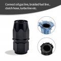 Gift2u 10an Straight Swivel Hose End Fuel Pipe Fitting For Braided Line Aluminum Black
