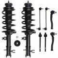 Ocpty Struts Suspension 8pcs Front Complete Assembly Stabilizer Bar Link Kit Tie Rod End Fits 2004-2011 For Chevrolet Aveo