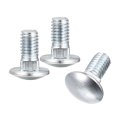 3 8-16x3 4 Carriage Bolt 8pcs Round Head Square Neck Screws Carbon Steel Zinc Plated Fully Threaded Silver 