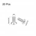 Uxcell M6x16mm Flat Head Machine Screws Inner Hex Screw 304 Stainless Steel Fasteners Bolts 20pcs