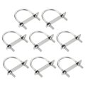 M6 Round U-bolts 8 Sets 45mm 1 77 Inner Width 64mm 2 52 Length 201 Stainless Steel U-clamp Bolt With Plates Nuts For Automobile 