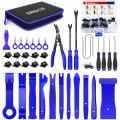 Nilight Trim Removal Tool 88pcs Auto Push Pin Bumper Retainer Clip Set Fastener Terminal Remover Adhesive Cables Kit Car Panel 