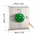Uxcell Door Release Button Push To Exit Resettable No Nc Com Switch For Access Control Panel 86mmx86mm 12v 3a Stainless Steel