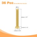 36pcs Brass Machine Screws M6x40mm Phillips Pan Head Fastener Machinery Bolts For Furniture Office Equipment Electronics Tone