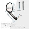 Goofit 8mm Scooter Rearview Mirrors 1 Pair For 50cc 70cc 90cc 110cc 125cc 150cc 200cc 250cc Moped Motorcycle Black