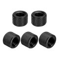 10 Pcs Knurled Thumb Nuts 1 4 In 20x10mm Aluminum Alloy Diamond Hand Pass Hole For Camera Tripod 3d Printer Bright Black 