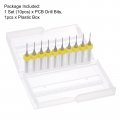 Uxcell Micro Pcb Drill Bit Set 1 8 Shank 0 85mm Solid Tungsten Carbide Cnc Engraving Print Circuit Board Bits Rotary Tool 10pcs