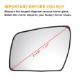 Car Rearview Left Driver Side Mirror Glass Replacement W Backing Plate Convex Non-heated White For Kia Soul 2009-2013