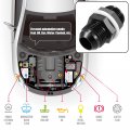 X Autohaux Car Straight Bulkhead Fuel Fitting 12an Male To Flare Union Adapter With Oil Resistant Washer Black