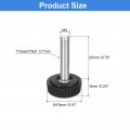 Uxcell 40pcs M4x20mm Threaded Knurled Thumb Screws Zinc Plated Carbon Steel Clamping Knobs Grip Plastic Round Head Thumbscrews