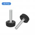 Uxcell 40pcs M4x20mm Threaded Knurled Thumb Screws Zinc Plated Carbon Steel Clamping Knobs Grip Plastic Round Head Thumbscrews