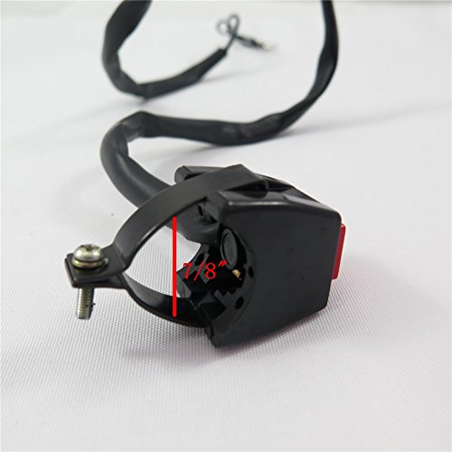 SMT MOTO Universal Red 7/8 Handlebar Engine Stop Buttom Kill Cut Off Stop Switch Push Button used on Motorcycles ATVs Scooters Snowmobiles 