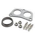 Dna Motoring Gkt-a-2-dp-dnt-gpt-kit Graphite Aluminum Gasket Plus Donut Studs Bolts Kit Metallic 