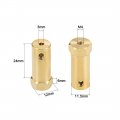 Uxcell Hex Coupler 3mm Bore Motor Brass Shaft Coupling Flexible Connector For Car Wheels Tires 4pcs