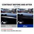 Jupizeus Carbon Fiber For Bmw Interior Front Passenger Console Panel Trim Strip Sticker 1 Series E81 E82 E87 E88 2008 2009 2010