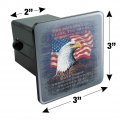 Patriotic Eagle Rockets Red Glare American Flag Tow Trailer Hitch Cover Plug Insert