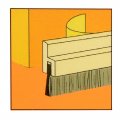 Uxcell Self-adhesive Door Bottom Sweep Brown Plastic W 1 6-inch Black Pvc Soft Brush 39-inch X 2 5-inch