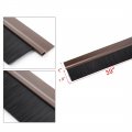 Uxcell Self-adhesive Door Bottom Sweep Brown Plastic W 1 6-inch Black Pvc Soft Brush 39-inch X 2 5-inch