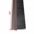 Uxcell Self-adhesive Door Bottom Sweep Brown Plastic W 1 6-inch Black Pvc Soft Brush 39-inch X 2 5-inch