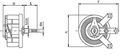 Electronics-salon 25w 100 Ohm High Power Wirewound Potentiometer Rheostat Variable Resistor