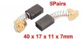 Uxcell 5 Pairs 40 X 17 11 7mm Carbon Brushes Power Tool For Electric Hammer Drill Motor