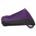 Uxcell Motorcycle Cover Bike All Season Waterproof Dustproof Protective Outdoor Motorbike Rain 190t L Purple Black For Kawasaki 