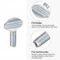 Uxcell 1 4-20 X 5 8 Thumb Screws 5pcs Carbon Steel Fully Thread Galvanized Finger Tight Racket Screw