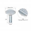 Uxcell 1 4-20 X 5 8 Thumb Screws 5pcs Carbon Steel Fully Thread Galvanized Finger Tight Racket Screw