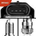 A-premium Set Of 8 Black Round Ignition Coil Pack And Iridium Spark Plugs Compatible With Chevrolet Silverado Gmc Sierra 1500