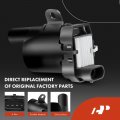 A-premium Set Of 8 Black Round Ignition Coil Pack And Iridium Spark Plugs Compatible With Chevrolet Silverado Gmc Sierra 1500
