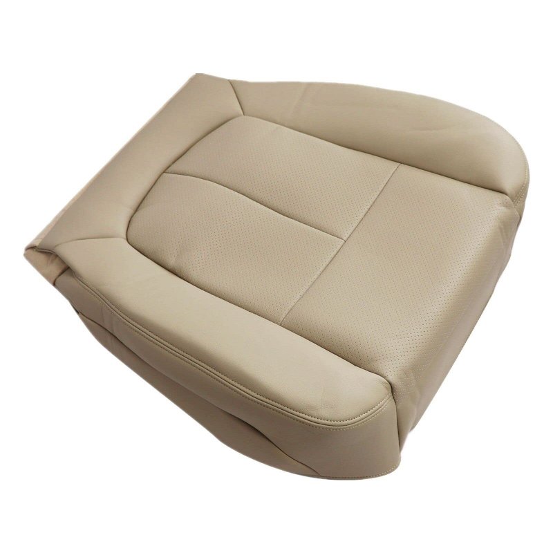 Front Driver Side Bottom Replacement Seat Cover For Ford F150 2009 2010 2011 2012 2013 2014 Tan Perforated Microfiber Leather