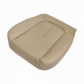 Front Driver Side Bottom Replacement Seat Cover For Ford F150 2009 2010 2011 2012 2013 2014 Tan Perforated Microfiber Leather