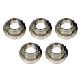 Spindle Nuts For Mercury Mystique 1995 To 2000 5 Pieces Steel Slotted Fine Thread 32mm Hex Size 6 Point Replacement 1x4z3b477 