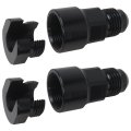 2pcs 6an Fuel Line Fitting 9 16-18unf Thread 5 16 Id 37a Flare Seal 6061-t6 Aluminum High Pressure For Efi Return Black 