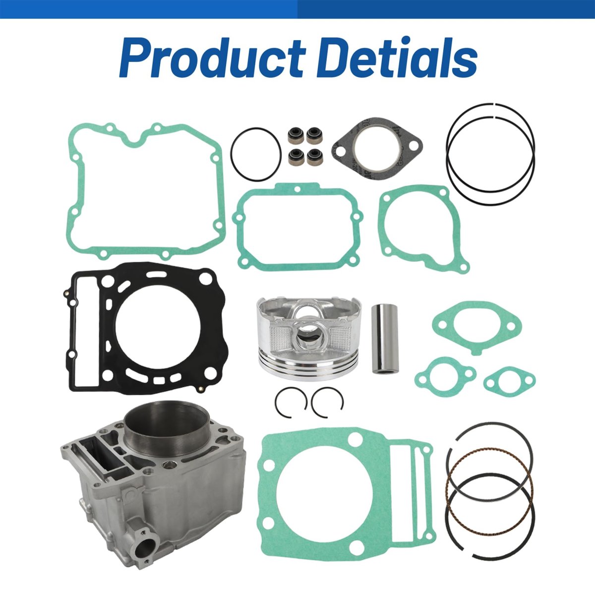 Cylinder Piston Top End Gasket Kit For Polaris Ranger Sportsman 500 Replacer Piston Top End Gasket Kit For Polaris Ranger