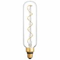 Ge Vintage Style Led Light Bulb 40 Watt Clear Finish Warm Candle T20 Tube 