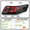 Acanii For 2007 2008 2009 Toyota Camry Smoked Lens Led Tail Lights Brake Lamps Assembly Replacement Driver Passenger