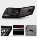 Acanii For 2007 2008 2009 Toyota Camry Smoked Lens Led Tail Lights Brake Lamps Assembly Replacement Driver Passenger