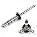 Tri-fold Exploding Pop Rivets 3 16 6 Aluminum Shaveable Head Blind With Sealing Washer 6-6 X 8 Grip 0 050-0 375 Qty 100 