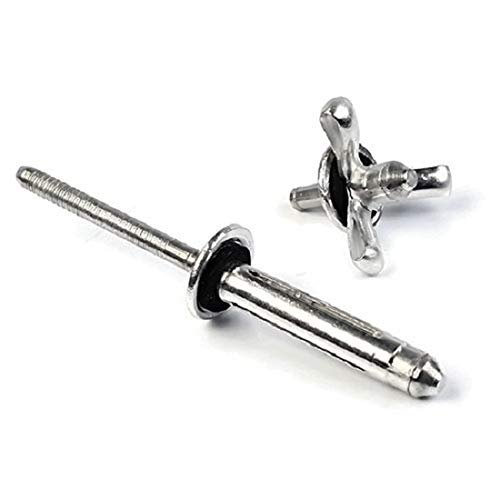 Tri Fold Exploding Pop Rivets 3 16 In Aluminum Shaveable Head Blind With Sealing Washer 6 X 8 Grip 100 Pack