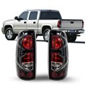 Led Tail Light Assembly For Chevy Silverado 1500 2500 1999 To 2002 And Gmc Sierra 3500 Glossy Black Clear Rear Lamps Pair Of 2 