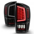 Acanii For 2016-2023 Toyota Tacoma Full Led Light Tube Black Smoked Tail Lights Brake Lamps Driver Passenger Side